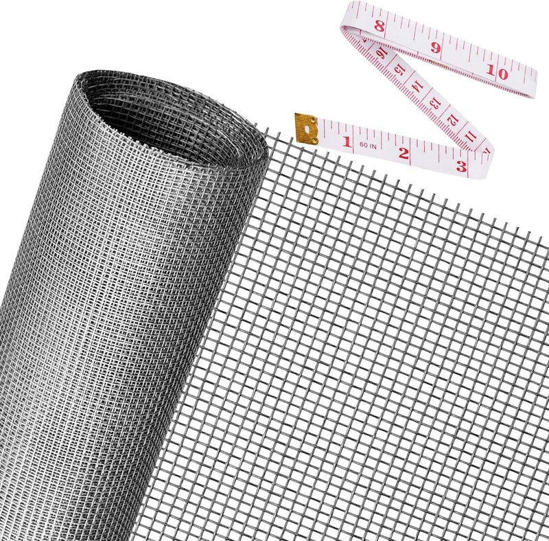 Ouskr Replacement Window Screens, 59X106 Inch Durable Window Screen Mesh for Patio Porch Door Windows, DIY Adjustable Fiberglass Screen Repair Kit Sliding Net Roll Pet, Gray by - Image 1